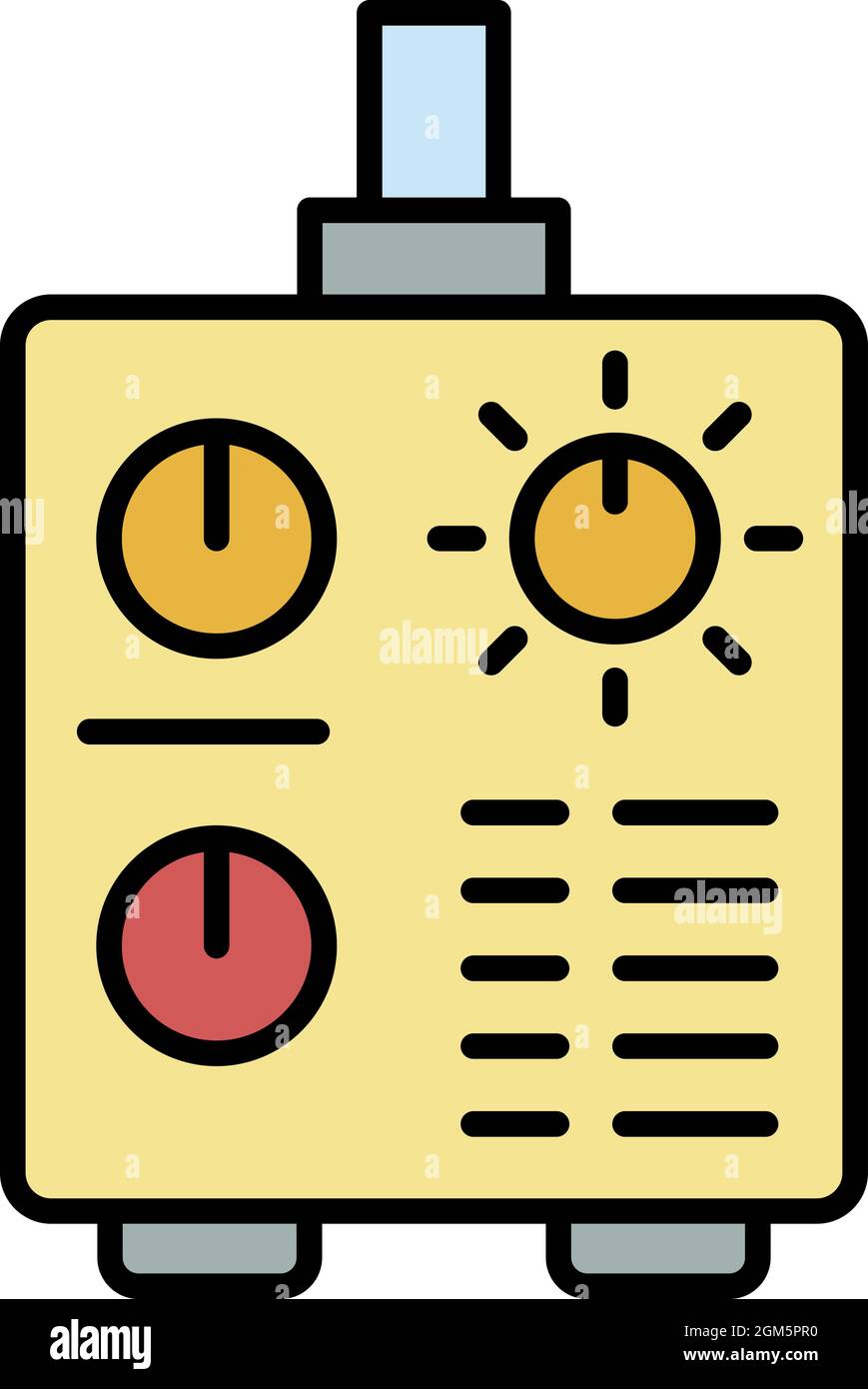 Welding machine icon. Outline welding machine vector icon color flat isolated on white Stock Vector