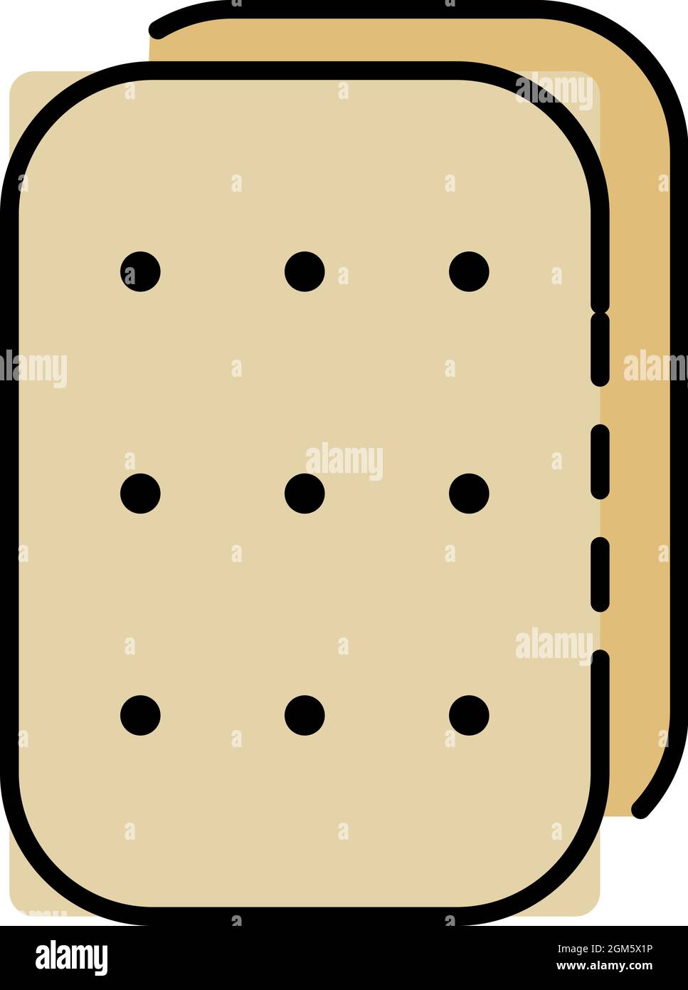 Crackers icon. Outline crackers vector icon color flat isolated on