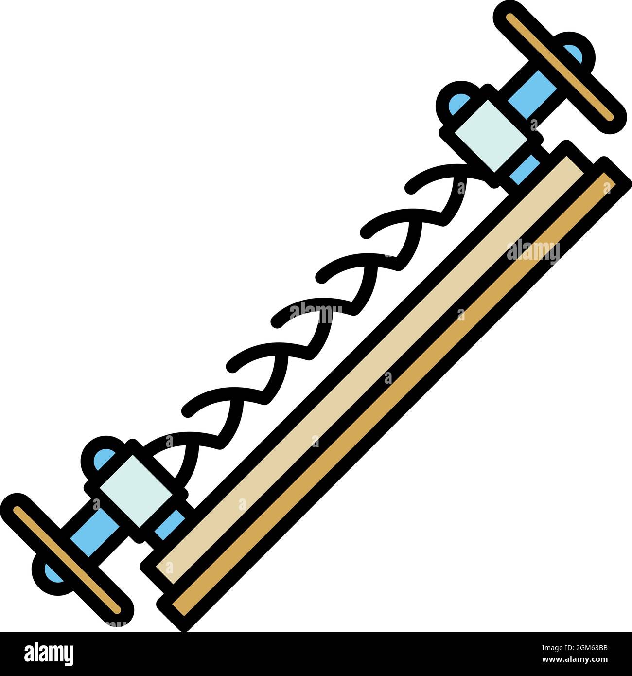 Blacksmith tool icon. Outline blacksmith tool vector icon color flat isolated on white Stock Vector