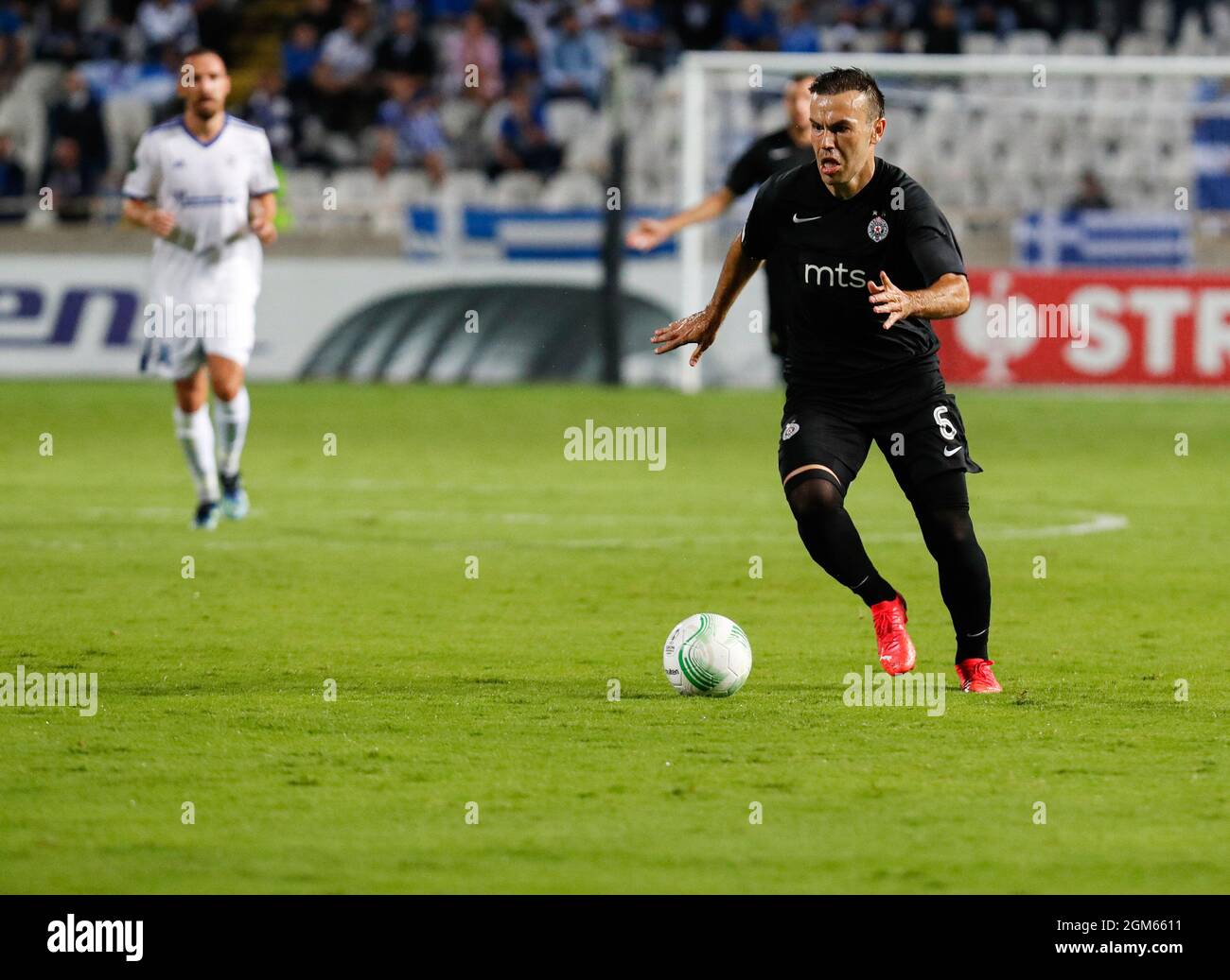 Nicosia, Cyprus. 16th Sep, 2021. Bibras Natcho from Partizan seen in action  during the UEFA Champions League group B match between Anorthosis and  Partizan at GSP stadium. (Final score; Anorthosis 0:2 Partizan) (
