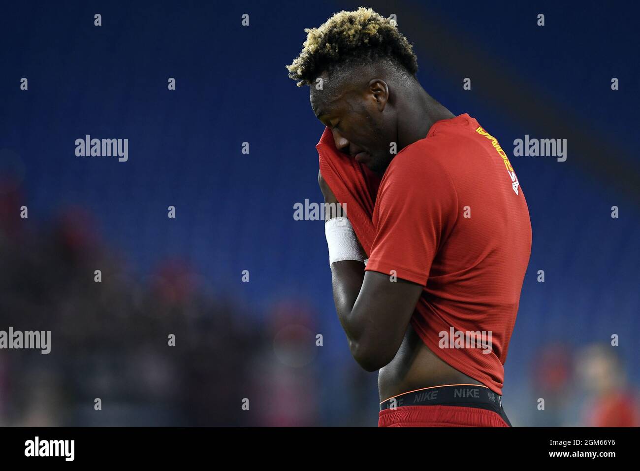 Rome, Lazio. 16th Sep, 2021. Tammy Abraham of AS Roma during the Conference League match between AS Roma v CSKA Sofia at Olimpico stadium in Rome, Italy, September 16, 2021. Fotografo01 Credit: Independent Photo Agency/Alamy Live News Stock Photo