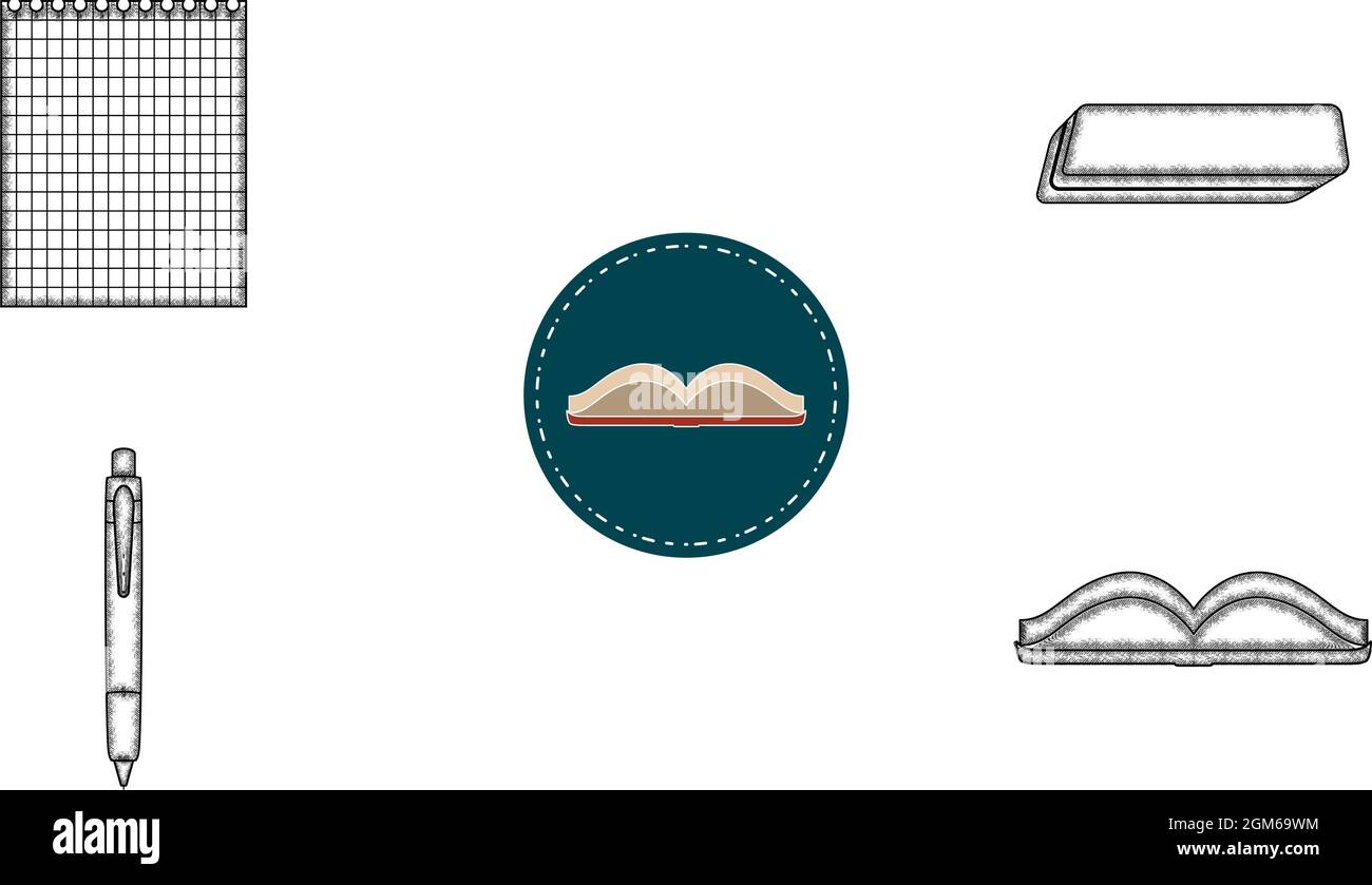 Set of different school supply icons Stock Vector Image & Art - Alamy
