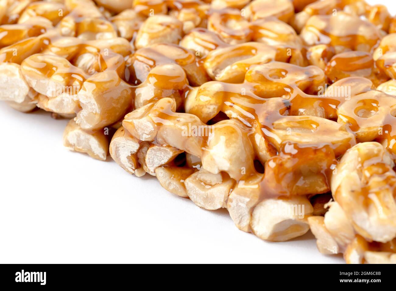 Palanqueta with peanuts crunchy. Mexican artisanal candies produced by hand using the traditional craftsmanship Stock Photo