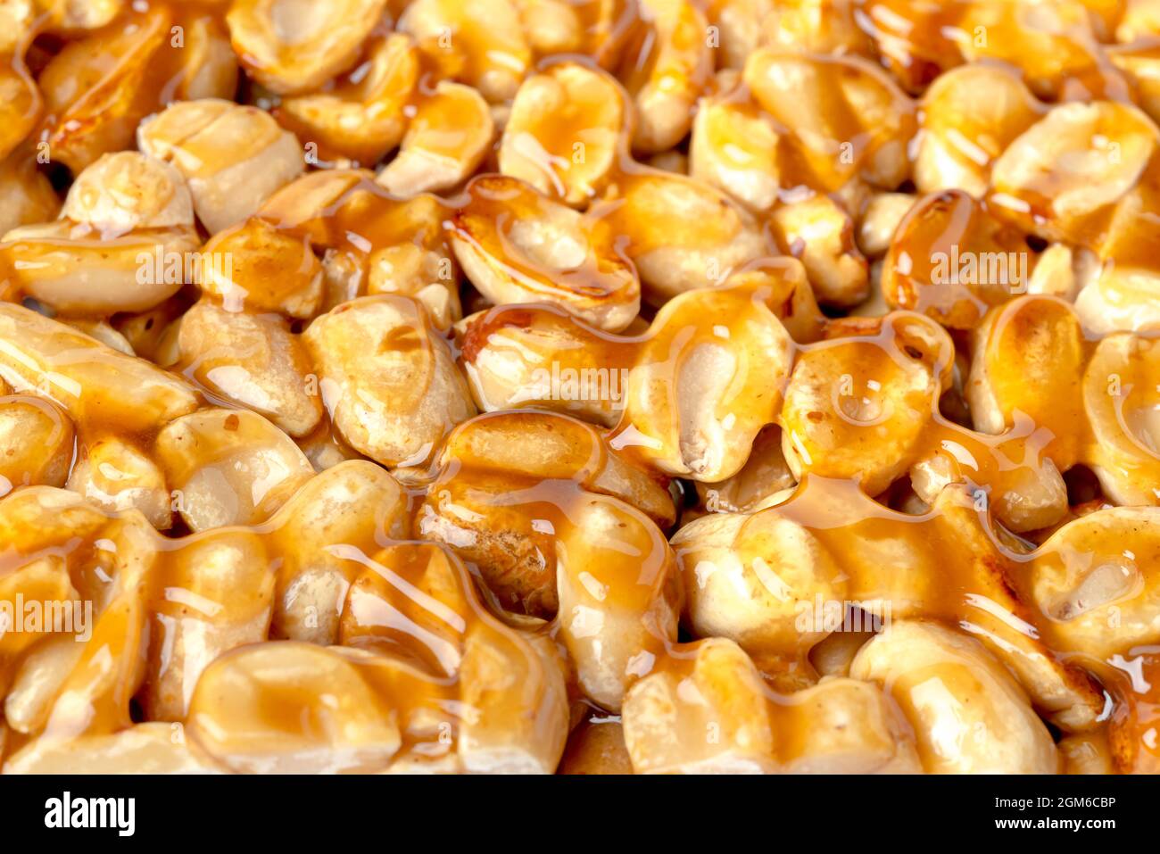 Palanqueta with peanuts crunchy. Mexican artisanal candies produced by hand using the traditional craftsmanship Stock Photo