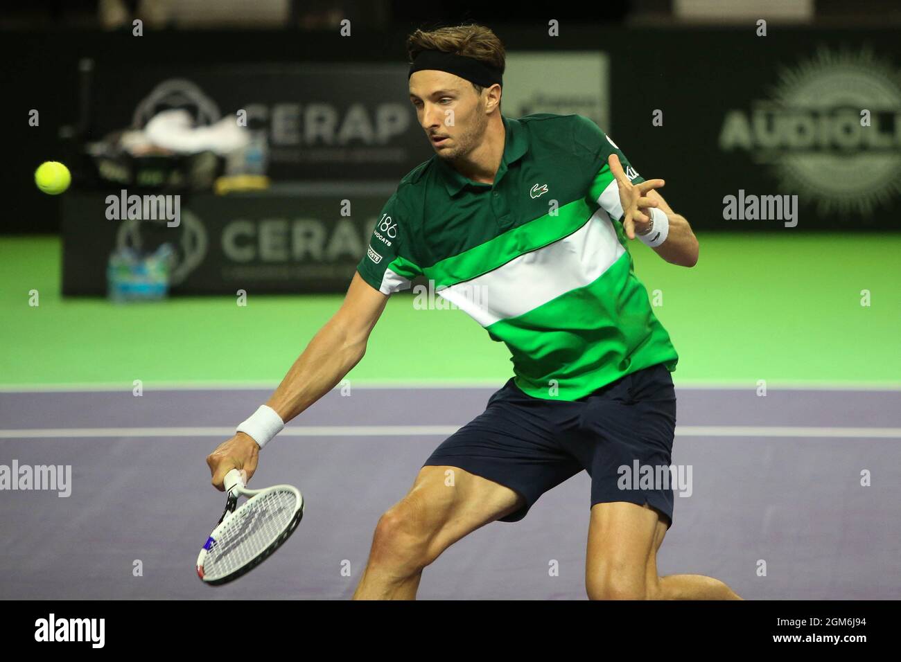 Arthur Rinderknech of France during the Open de Rennes tournament on  September 16, 2021 at Open Blot Rennes in Rennes, France. Photo by Laurent  Lairys/ABACAPRESS.COM Stock Photo - Alamy