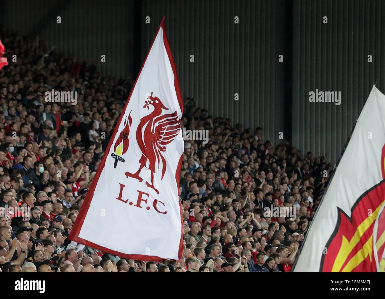 Liverpool kop flags hi-res stock photography and images - Alamy