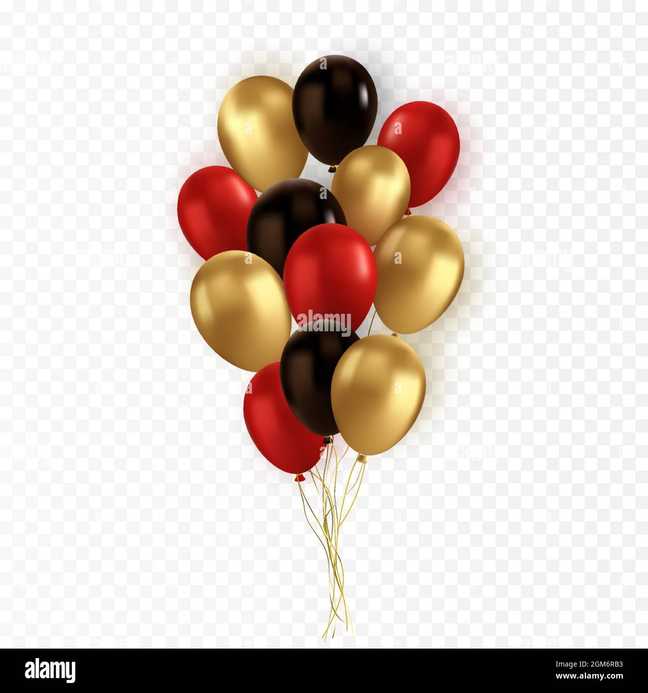 Vector realistic gold red black balloon on transparent background Stock  Vector Image & Art - Alamy