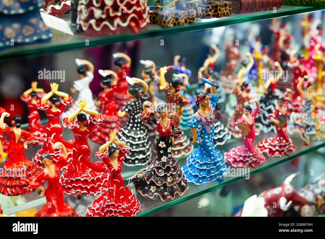 Flamenco dancers figurines in Spanish souvenir shop Stock Photo Alamy