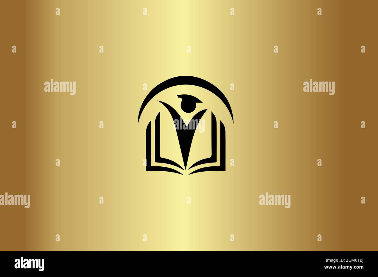 Educational elegant logo initial design logo vector Stock Vector