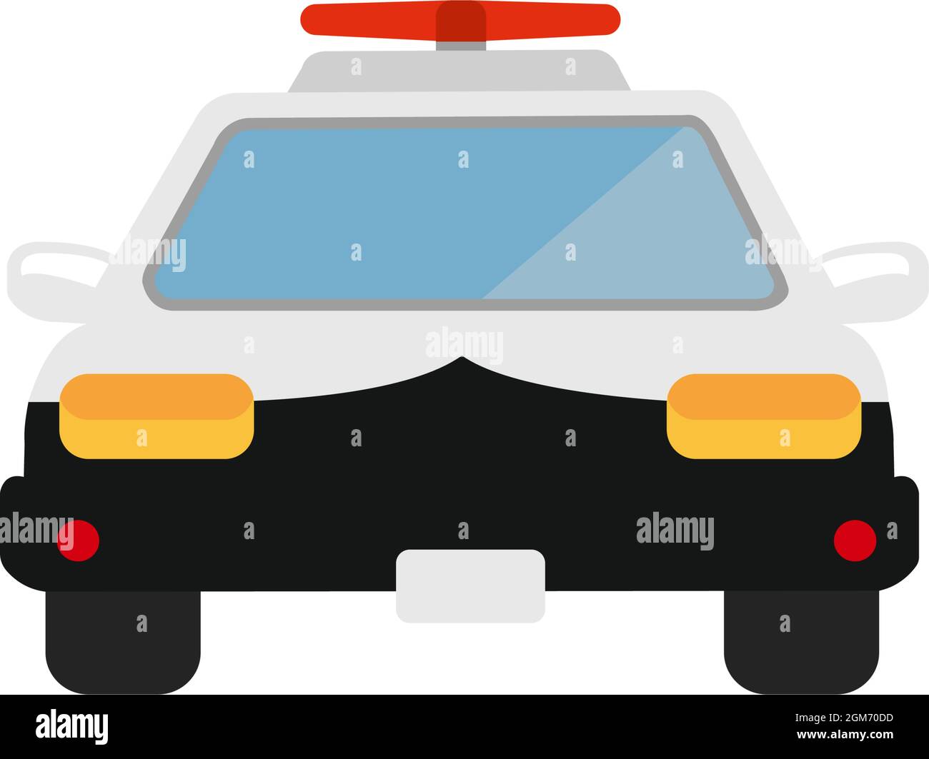 Japanese police car vector illustration ( front view) Stock Vector