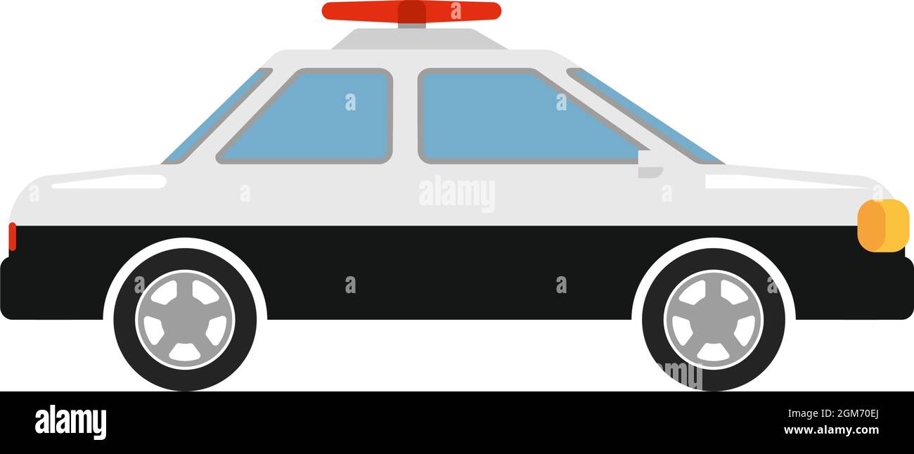 Japanese police car vector illustration ( side view) Stock Vector