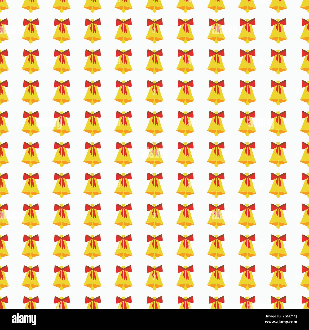 Christmas bells seamless pattern design Stock Vector