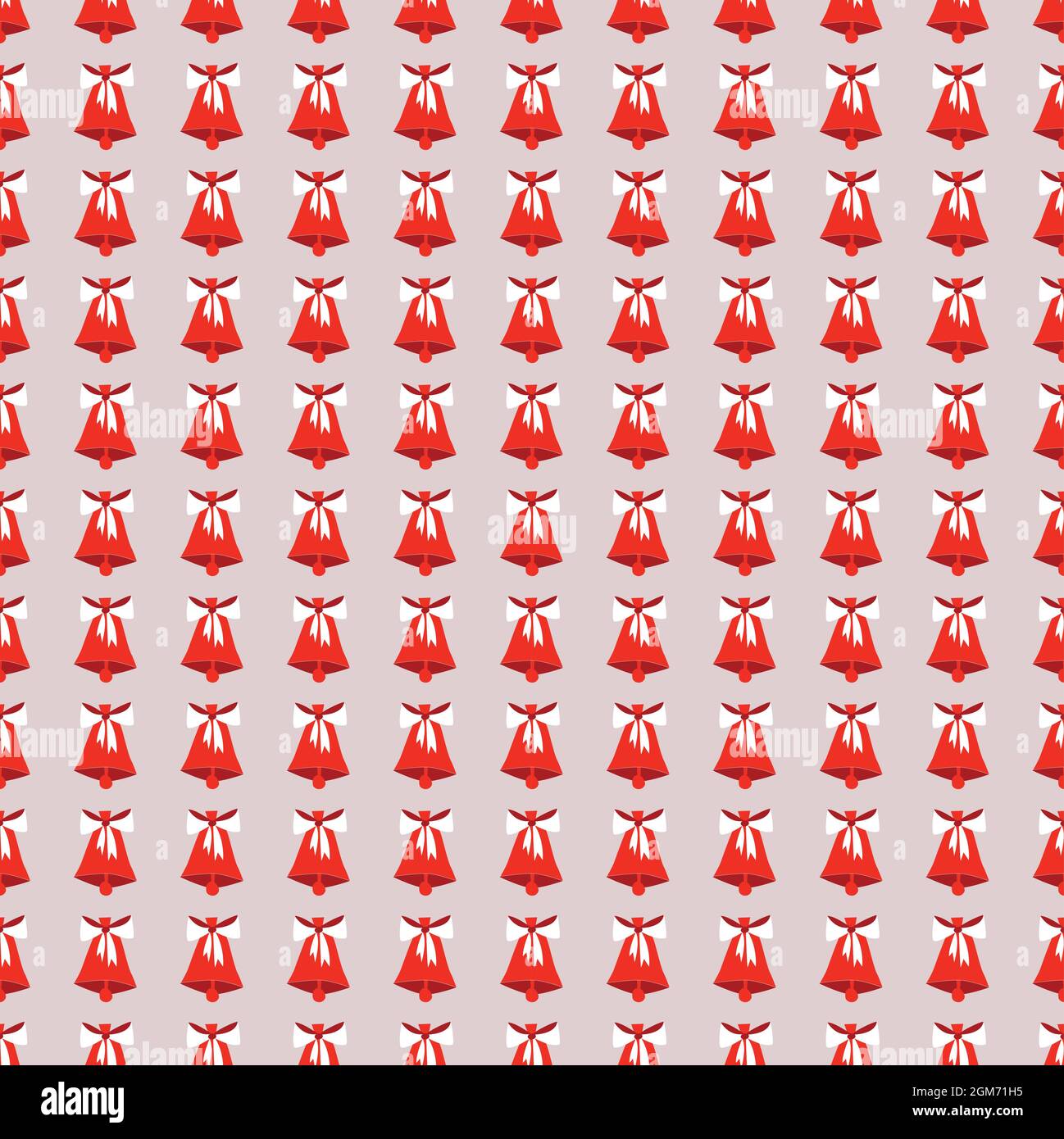 Christmas bells seamless pattern design Stock Vector
