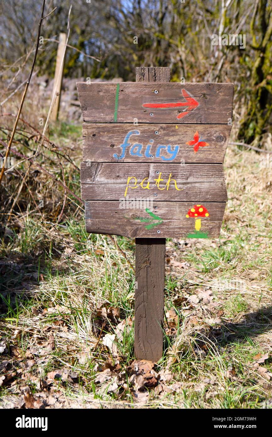 Fairy Path sign Stock Photo