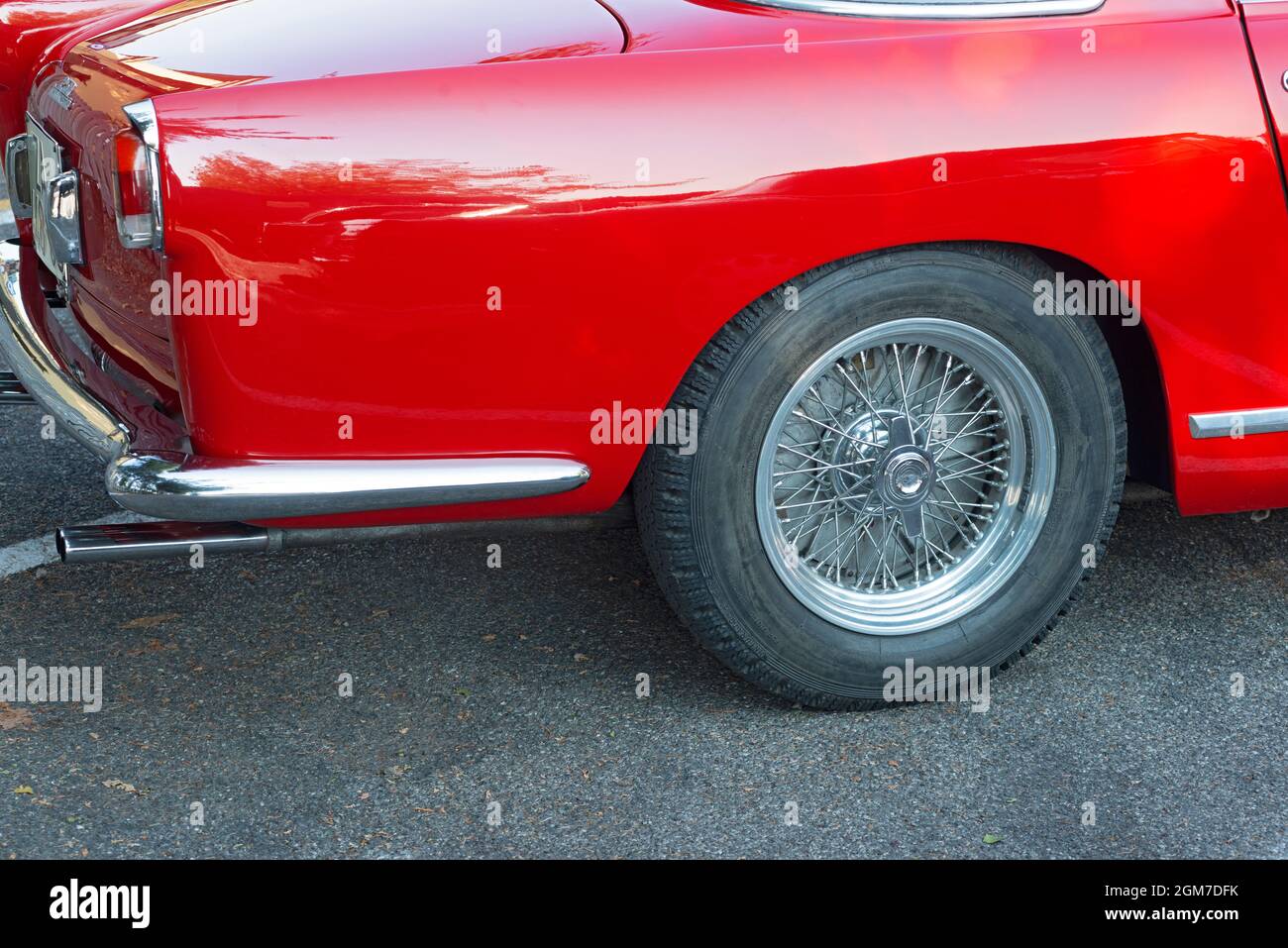 Front View of  Red Ferrari 250 Grandturismo Stock Photo