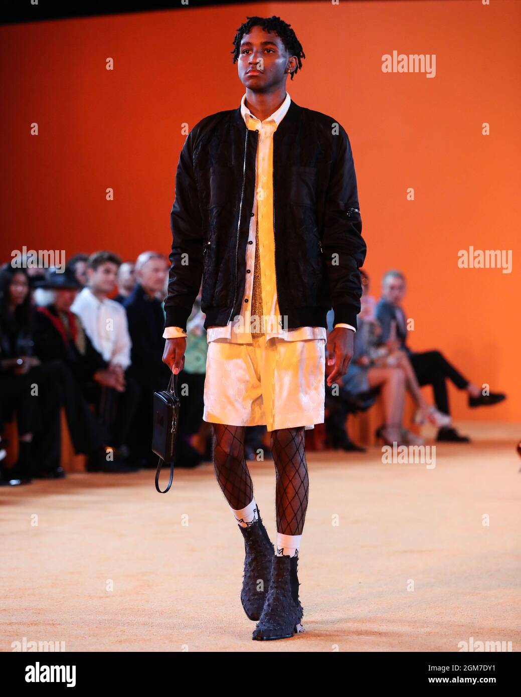 Model Denim Cole Braxton-Lewis walks 