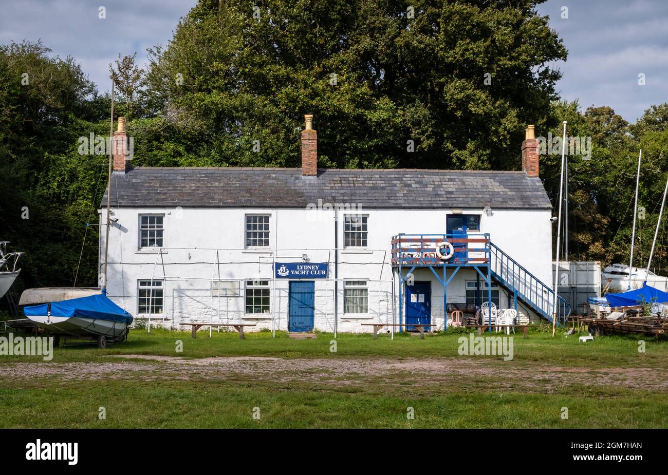 Lydney Sailing Club house building at Lydney Harbour, Gloucestershire