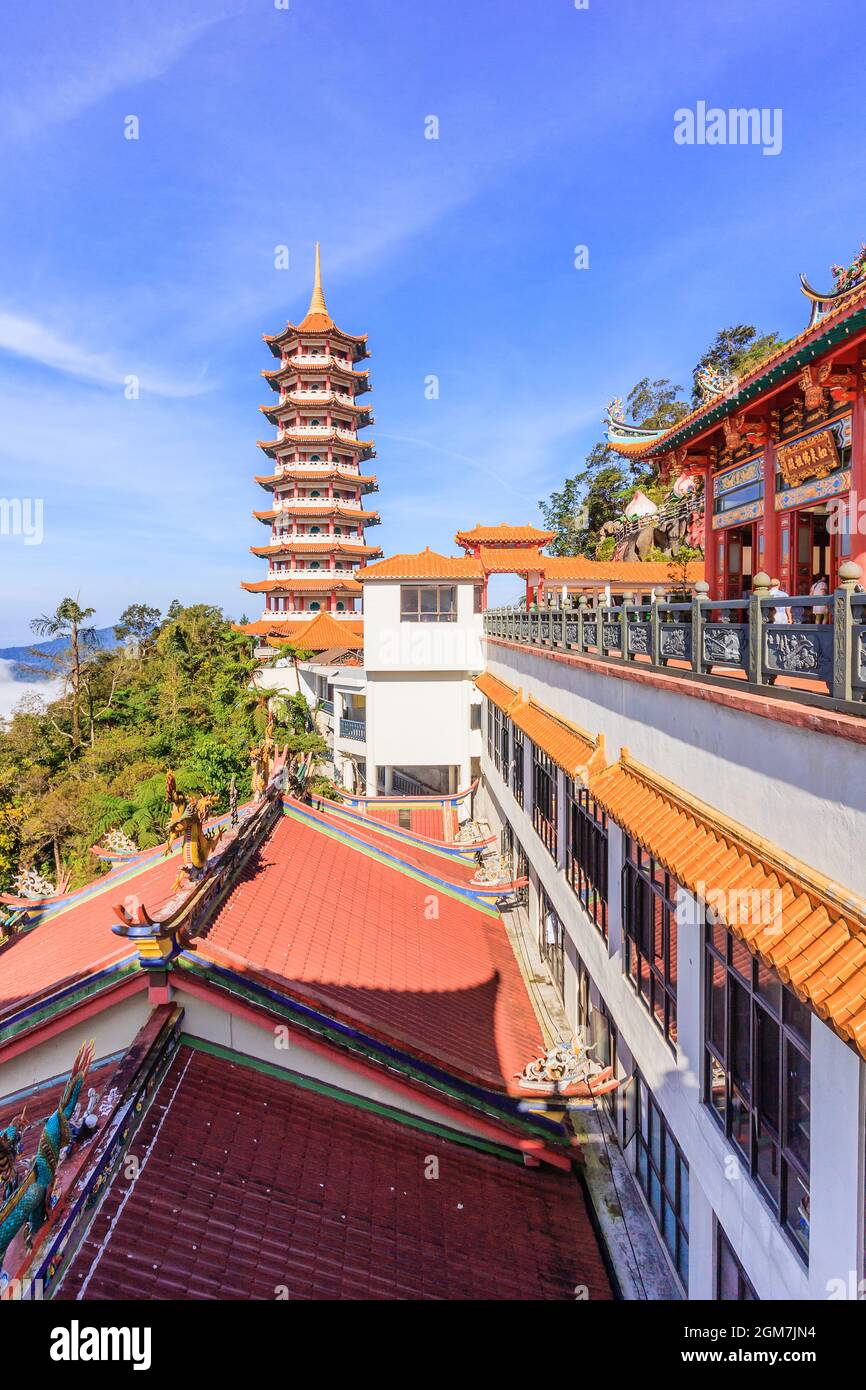 Pagoda At Chin Swee Temple Genting Highland Is A Famous Tourist Attraction Near Kuala Lumpur During This Photo Shoot Thick Fog And The Temperature I Stock Photo Alamy