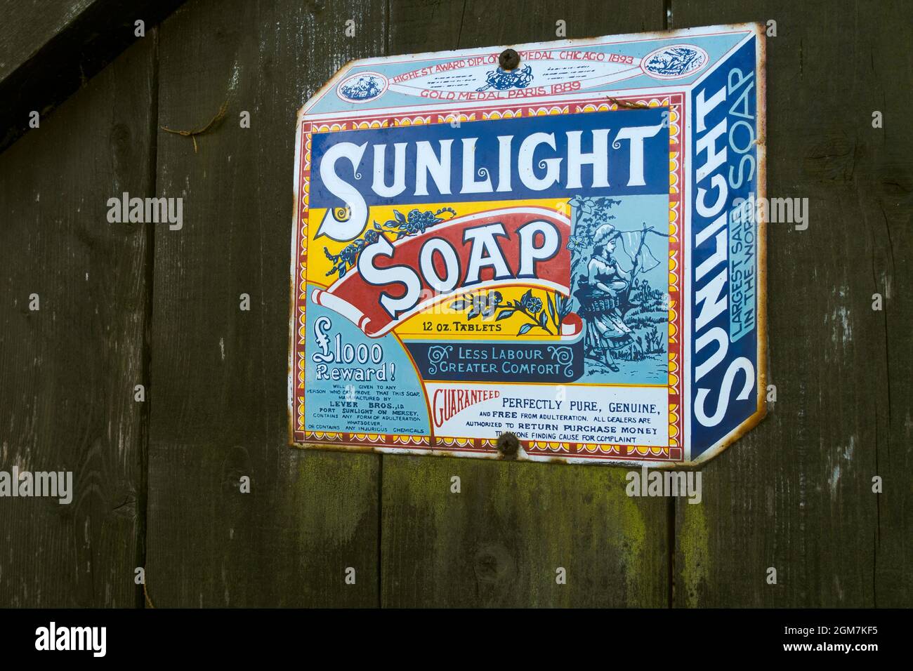 Old soap advert for Soap. Alresford Hampshire England UK Stock Photo