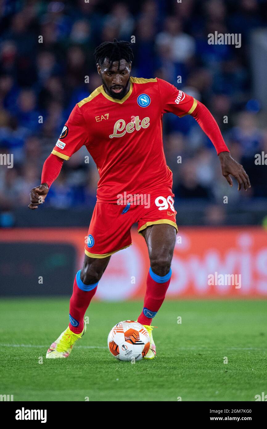 Leicester England September 16 Andre Frank Zambo Anguissa Of Ssc Napoli Control Ball During The Uefa Europa League Group C Match Between Leicester Stock Photo Alamy