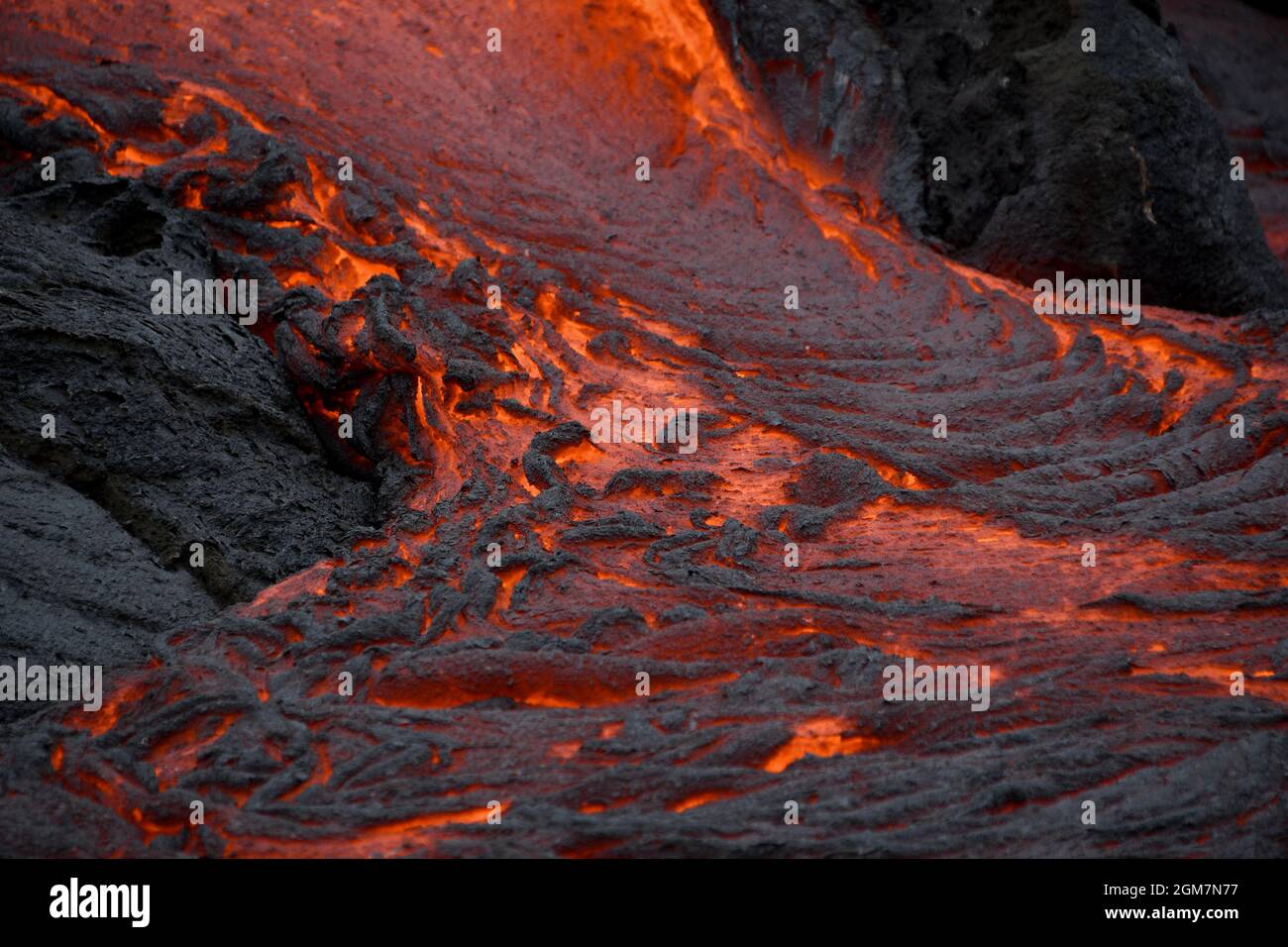 Close-up of a lava stream at the Fagradalsfjall eruption Stock Photo - Alamy