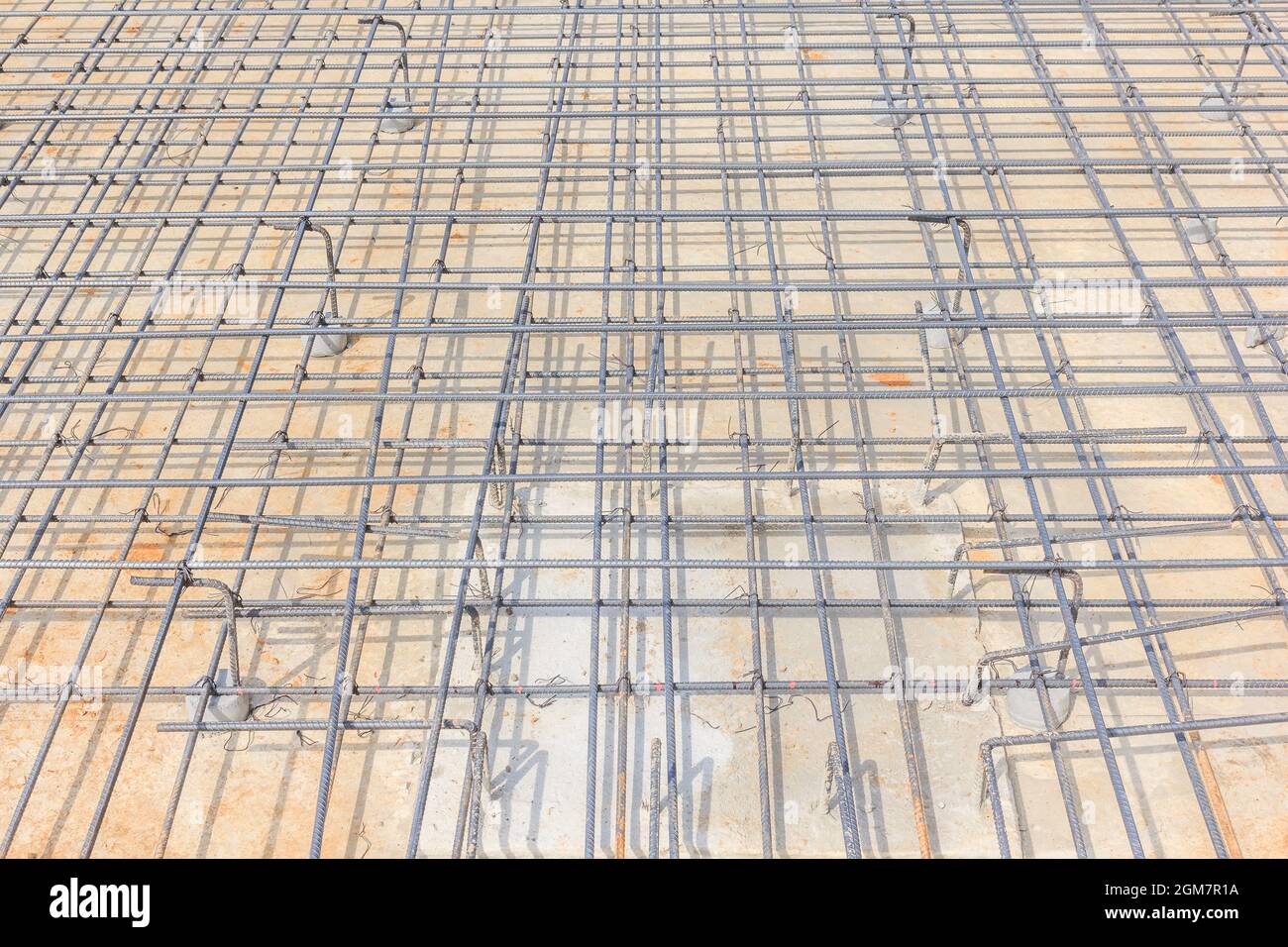 Steel Rebars for reinforced concrete to form a firm and leveled