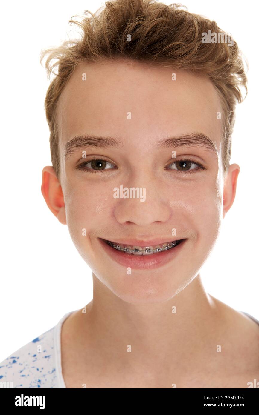 Portrait of a young boy with the white background Stock Photo - Alamy
