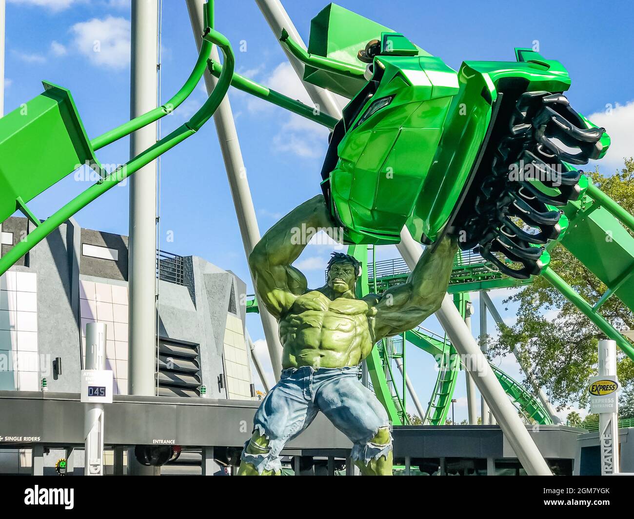 ORLANDO, USA - JANUARY 05, 2017: Incredible hulk coaster in Adventure ...