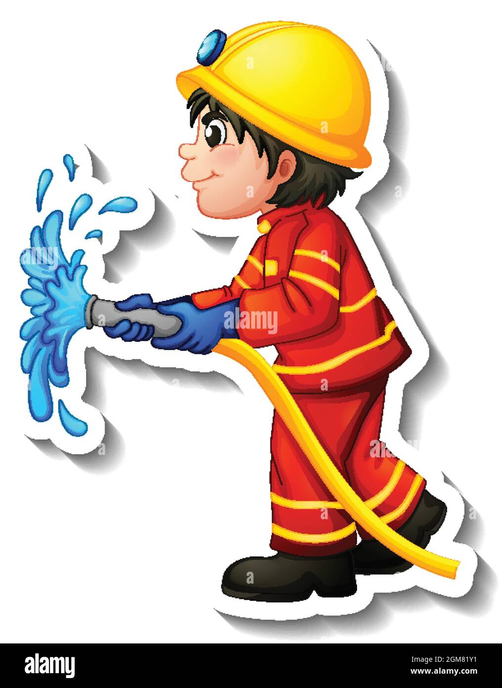 funny cartoon fireman