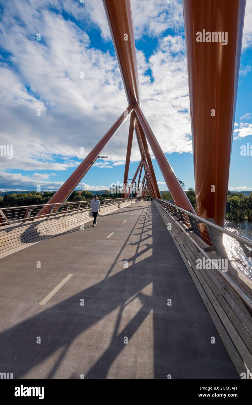 Triangular steel warren truss bridge hi-res stock photography and ...