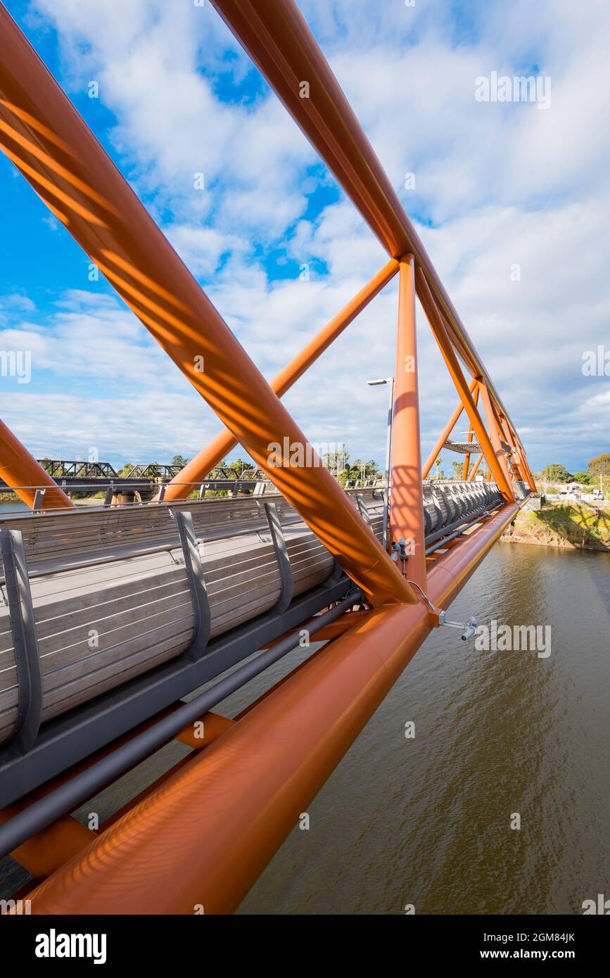 Triangular steel warren truss bridge hi-res stock photography and ...