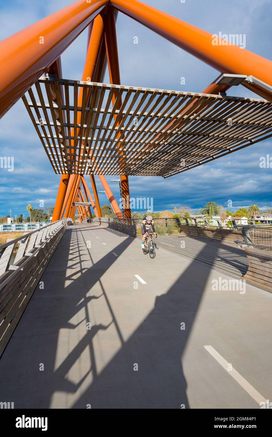 Triangular steel warren truss bridge hi-res stock photography and ...