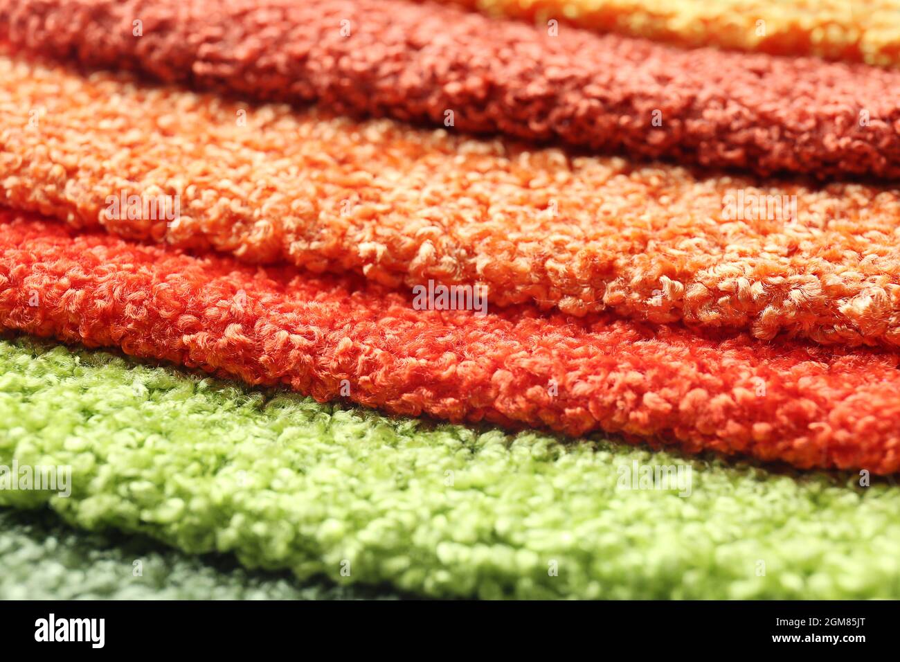 Colorful fabric samples, closeup Stock Photo - Alamy