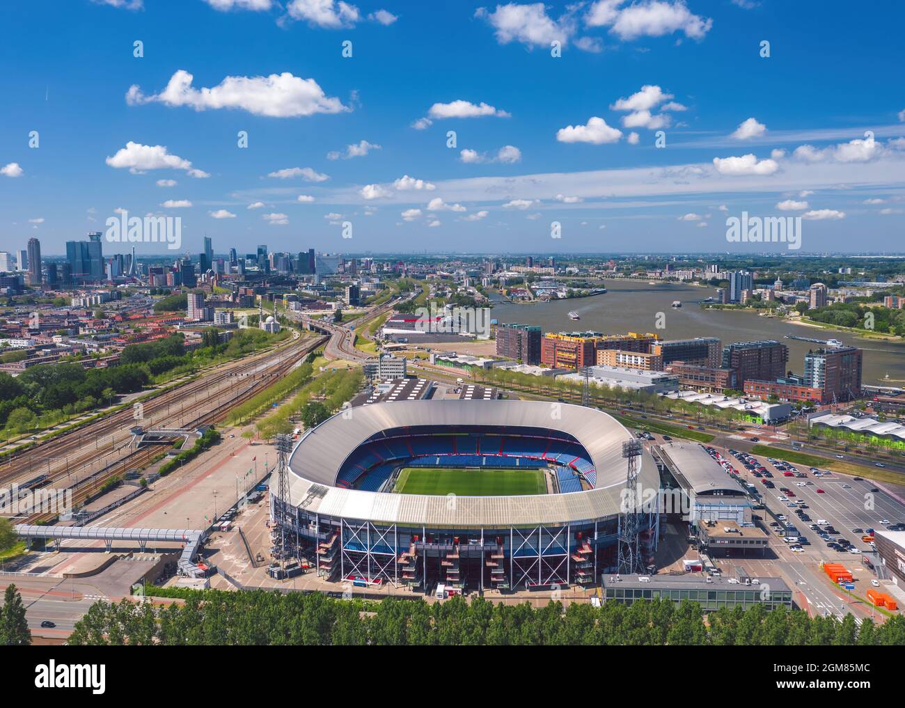 Rotterdam, Netherlands - June 2021: De Kuip, famous stadium of Feyenoord Rotterdam Stock Photo