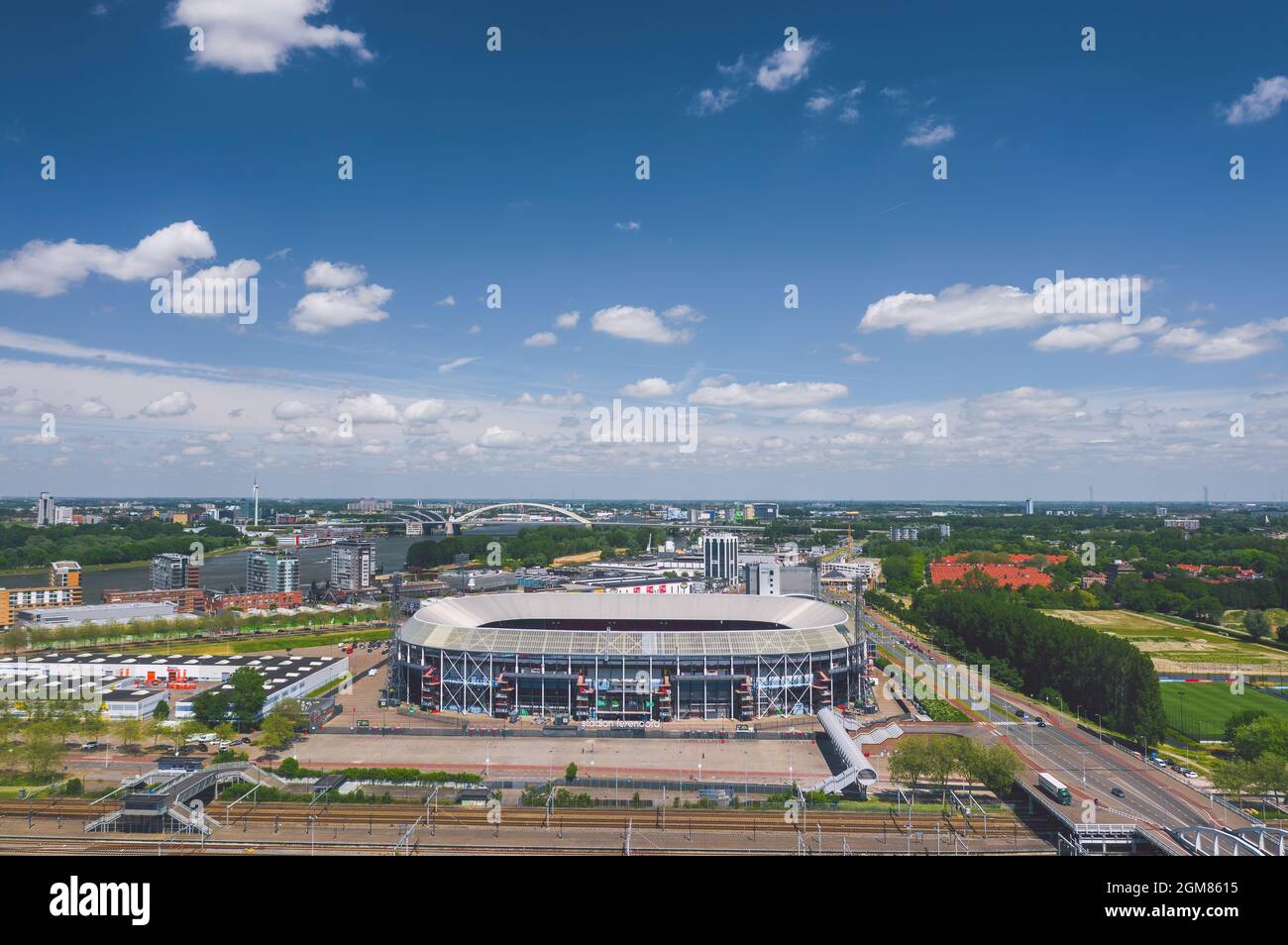 Rotterdam, Netherlands - June 2021: De Kuip, famous stadium of Feyenoord Rotterdam Stock Photo