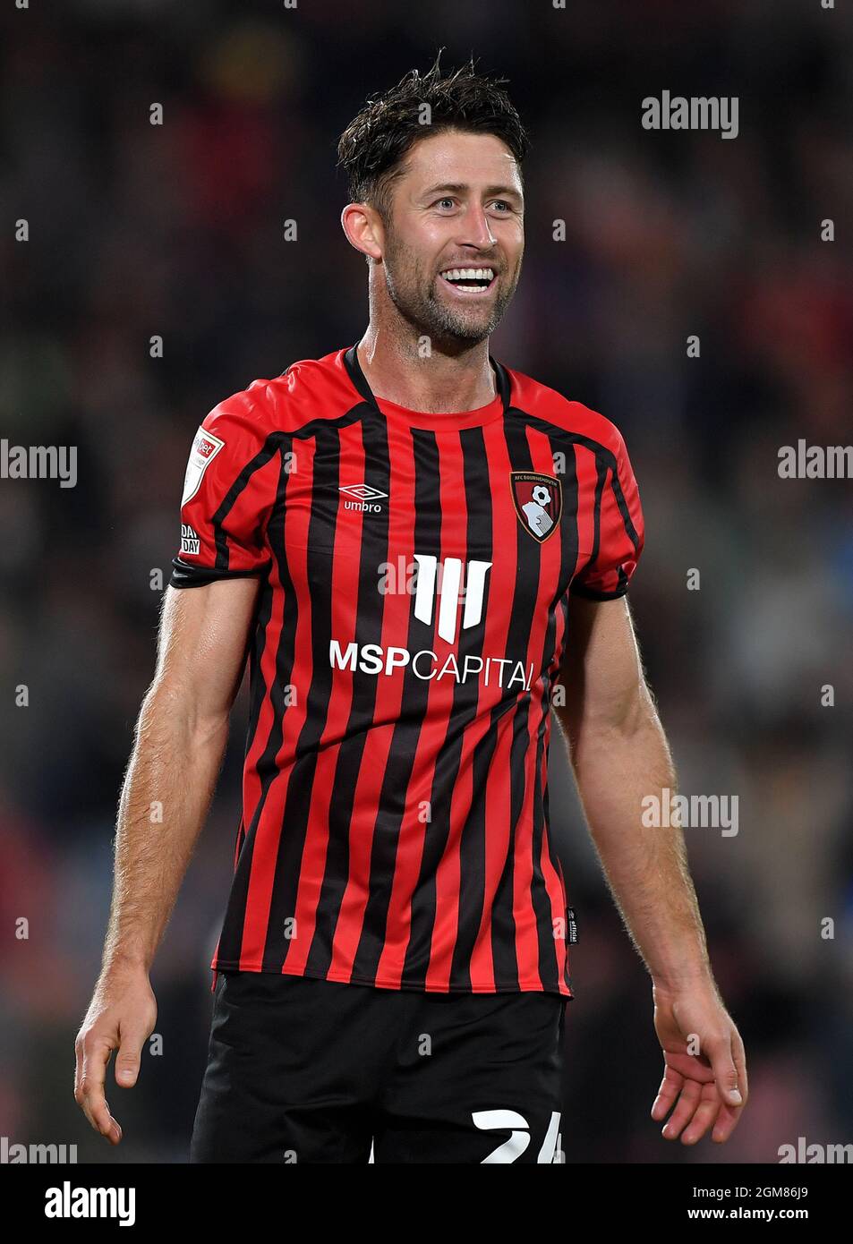 Gary Cahill of AFC Bournemouth celebrates at full time - AFC Bournemouth v Queens Park Rangers, Sky Bet Championship, Vitality Stadium, Bournemouth, UK - 14th September 2021  Editorial Use Only - DataCo restrictions apply Stock Photo