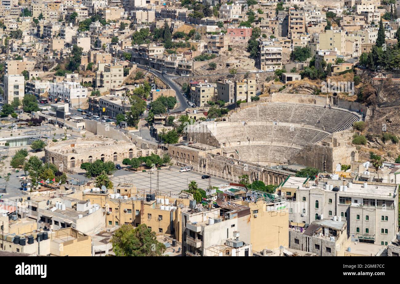 A picture of the Roman Theatre of Amman. Stock Photo