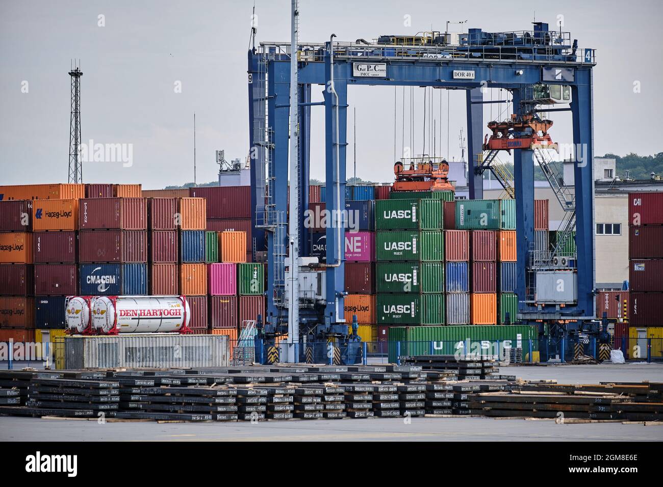 Baltic Container Terminal Gdynia, Poland 15 september 2021. Baltic Container Terminal in Gdyni ...