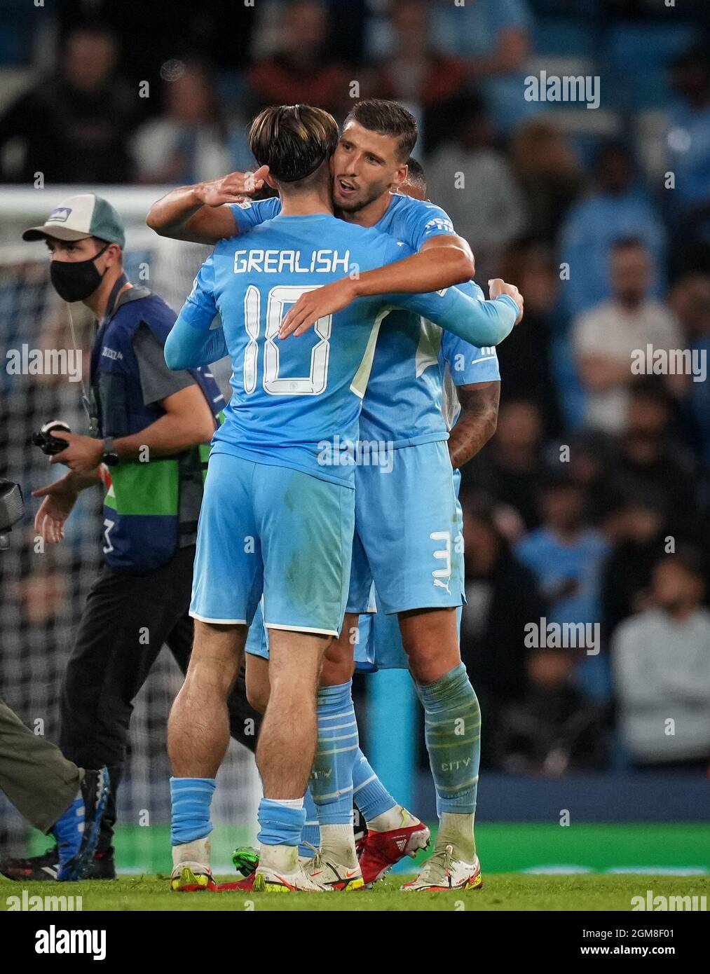 Manchester, UK. 15th Sep, 2021. Jack Grealish of Man City during the UEFA  Champions League group match between Manchester City and RB Leipzig at the  Etihad Stadium, Manchester, England on 15 September