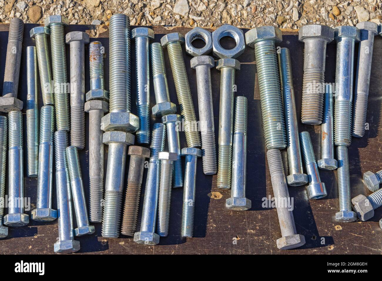 Long Bolts and Metal Screws Variety Selection Stock Photo Alamy
