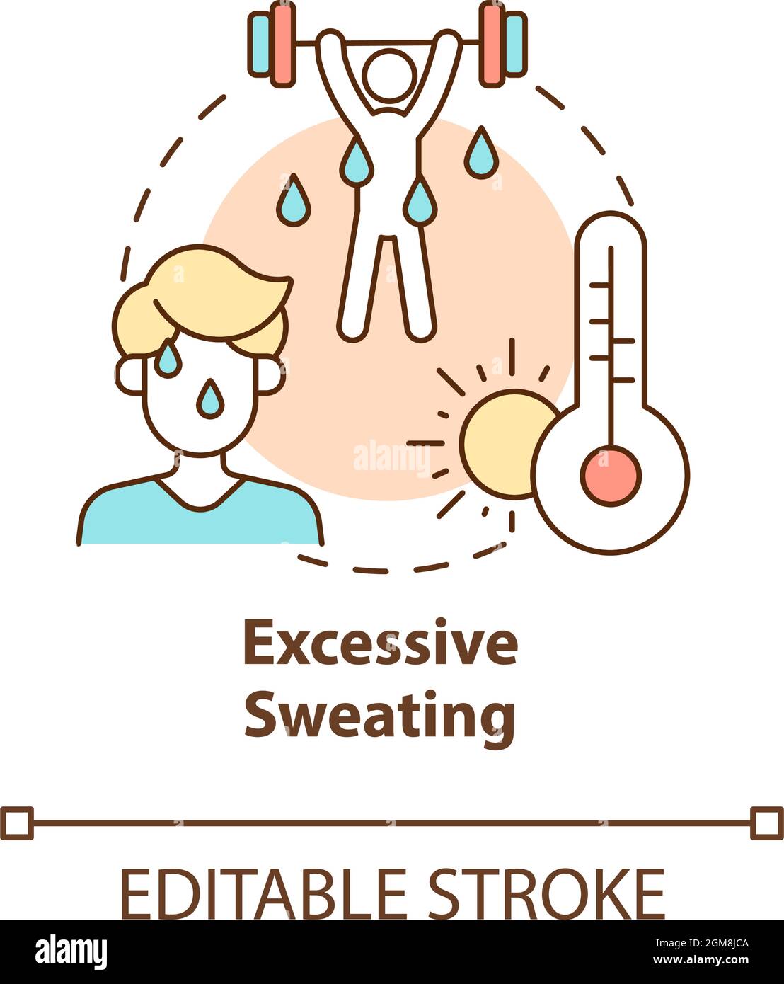 Excessive sweating concept icon Stock Vector Image & Art Alamy