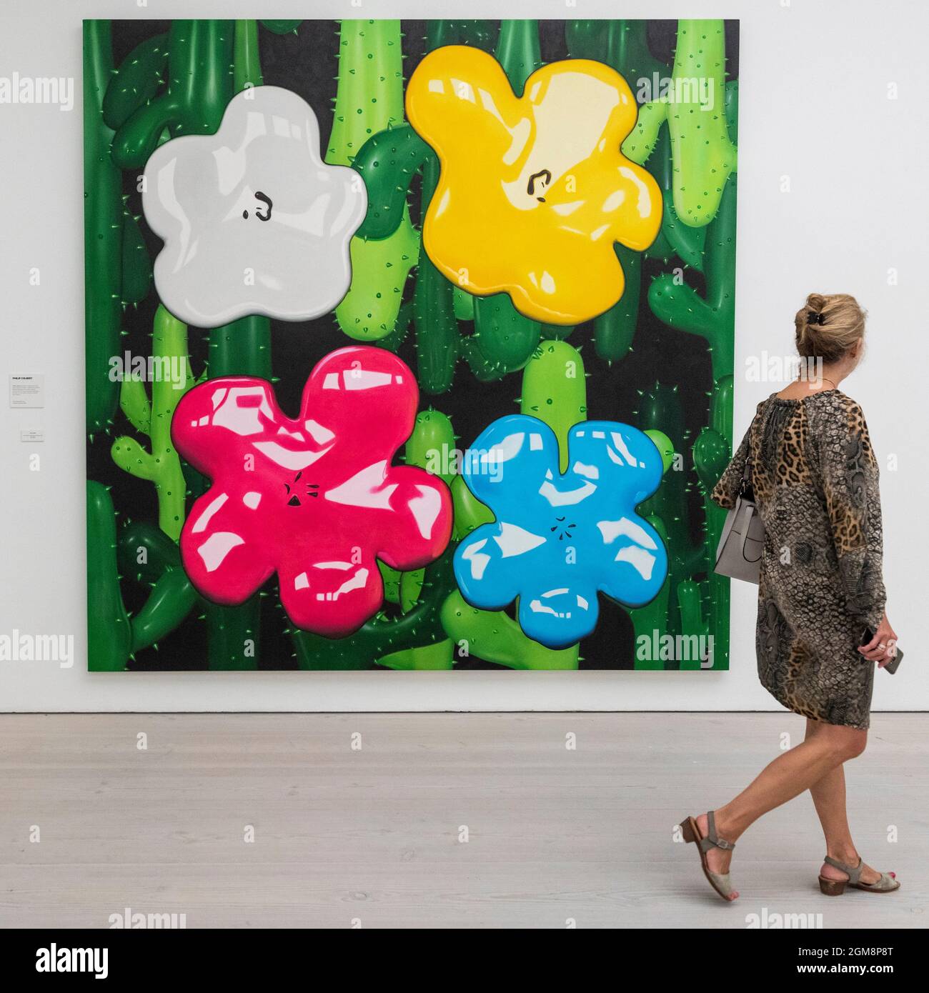 London, UK.  17 September 2021. 'Flower Study from the Lobster Land Museum', 2019 by Philip Colbert, part of In Bloom, a partner exhibition with the RHS Botanical Art & Photography Show 2021 Winners at the Saatchi Gallery. On show September 18 to October 3, 2021 in an event that runs parallel to the RHS Chelsea Flower Show, hosted for the first time in Autumn.  Credit: Stephen Chung / Alamy Live News Stock Photo
