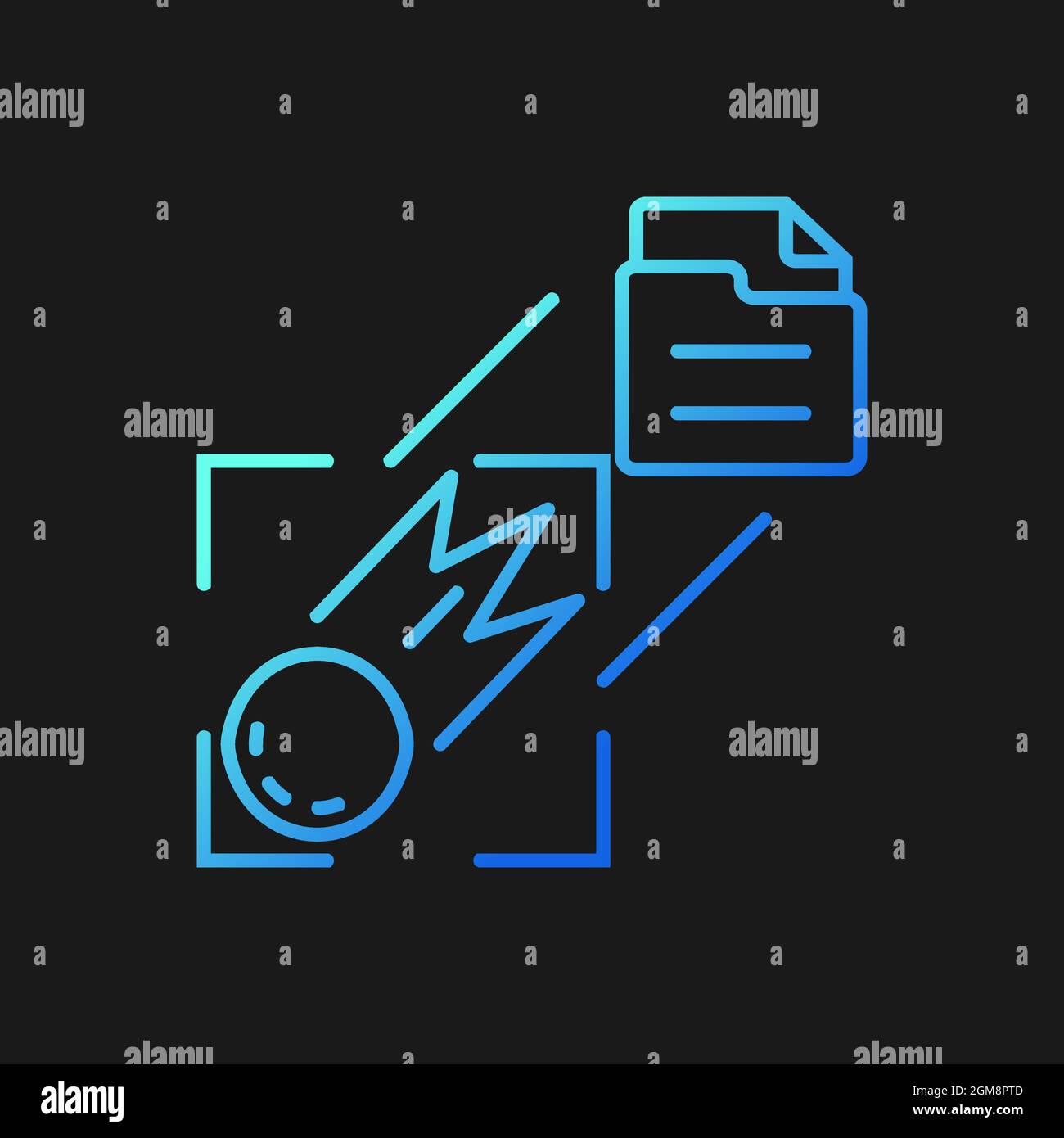 Sending pictures of space gradient vector icon for dark theme Stock ...