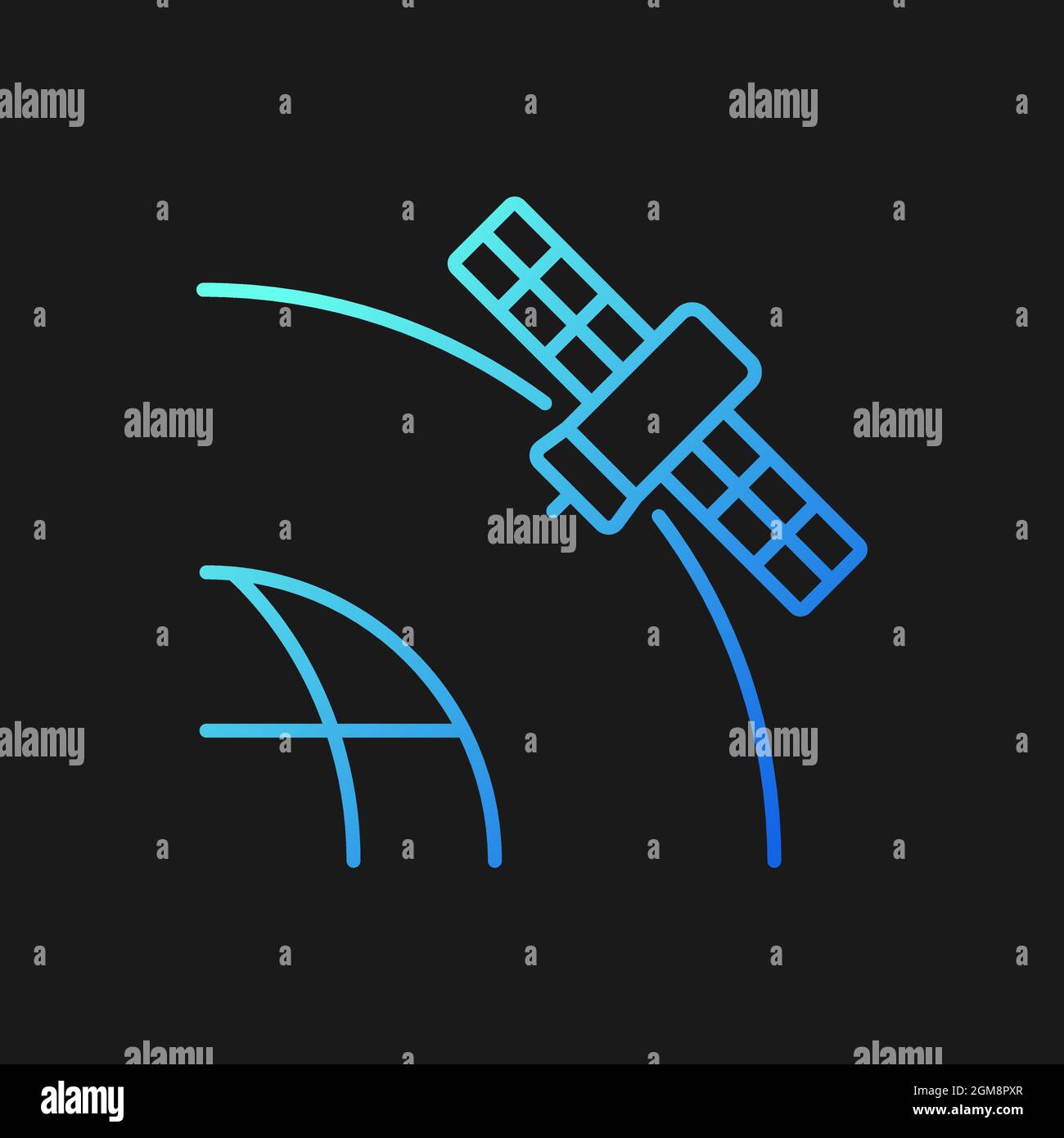 Geostationary Satellite gradient vector icon for dark theme Stock ...