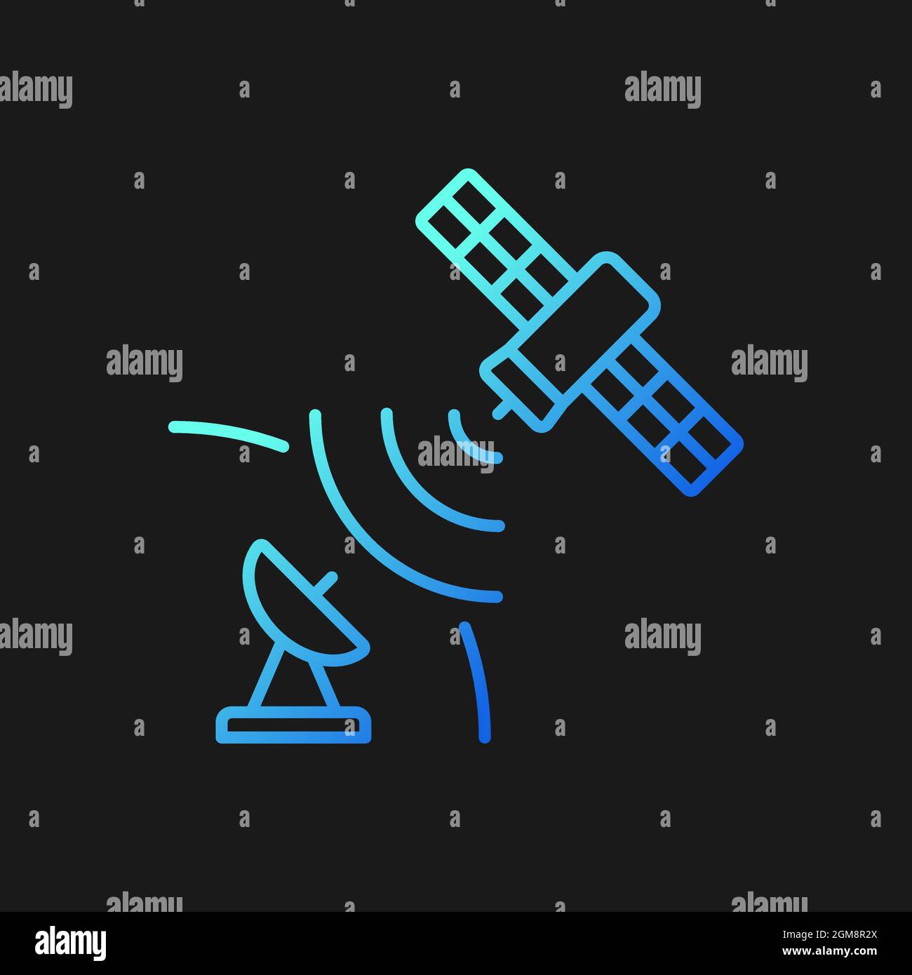 Satellite signal gradient vector icon for dark theme Stock Vector Image ...