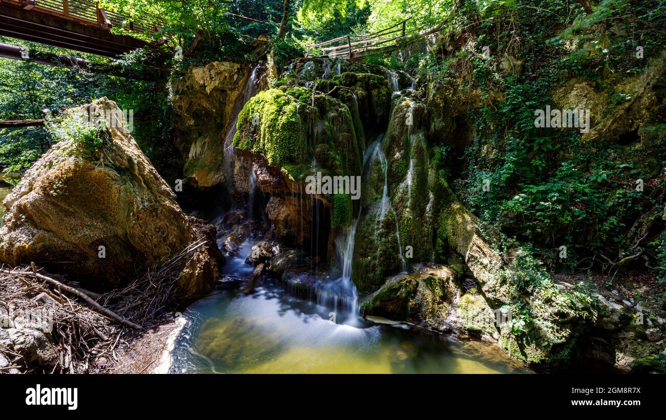 The Bigar cascada in the Cheile Nerei-Beușnița National Park in Romania Stock Photo