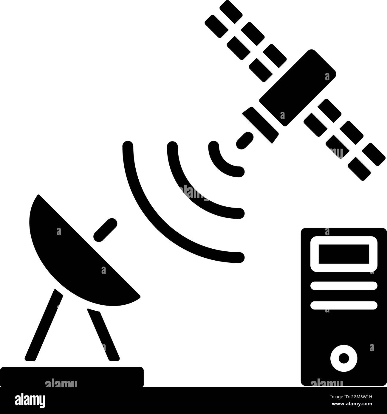 TCP over satellite black glyph icon Stock Vector Image & Art - Alamy
