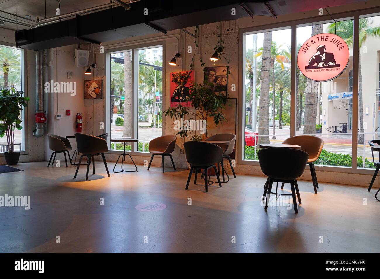 MIAMI BEACH, FL 23 APR 2021 View of a Joe and the Juice store in