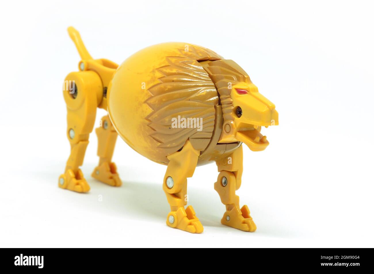 Plastic toy lion figurine isolated on white background Stock Photo Alamy