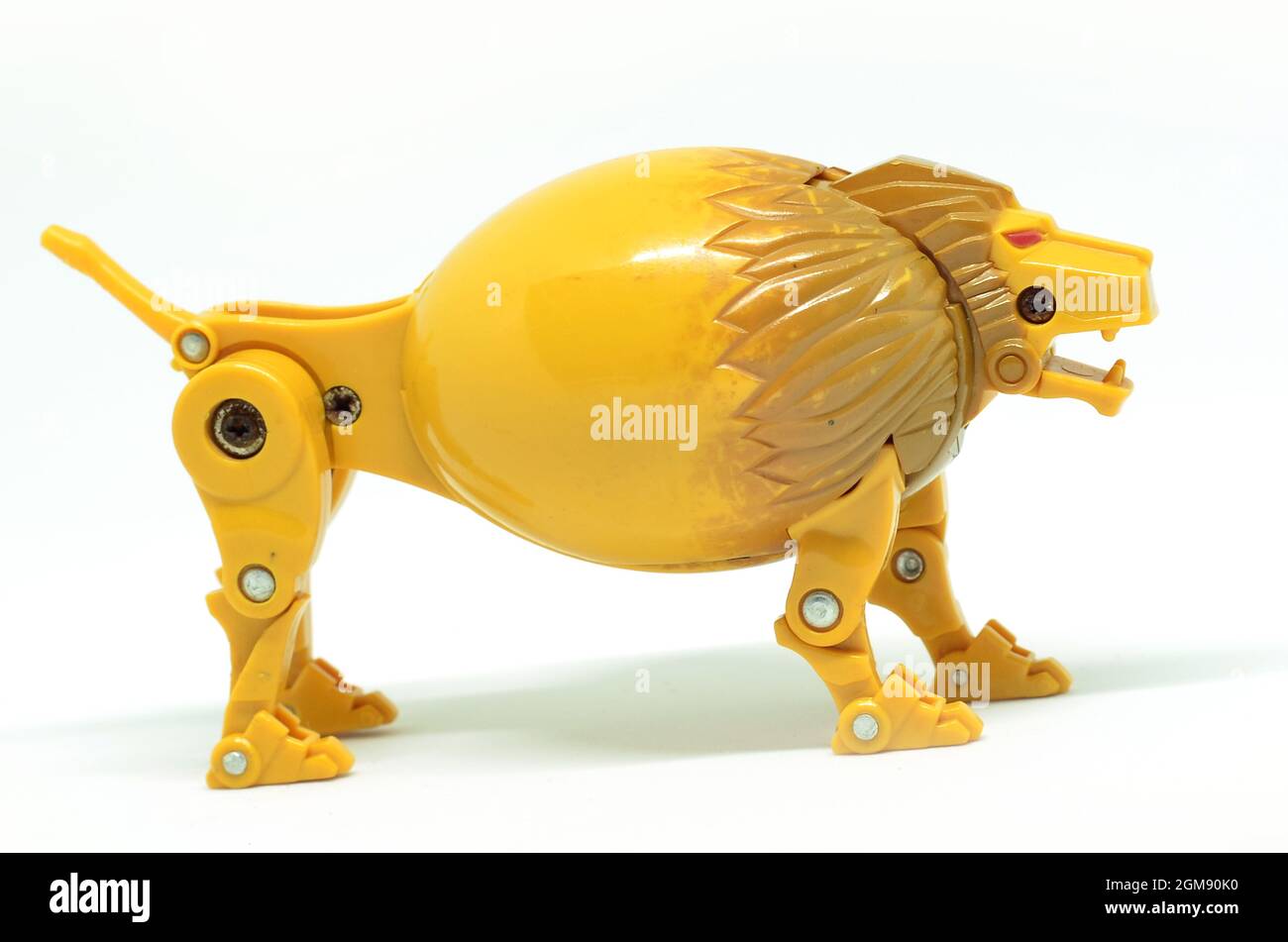 Plastic toy lion figurine isolated on white background Stock Photo Alamy